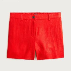 NWT J Crew Women's Red Linen Shorts 3X